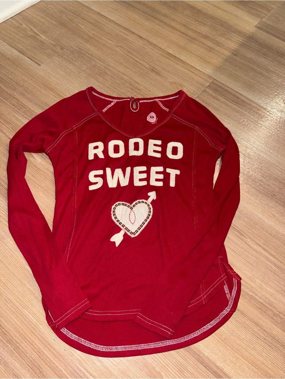 Double D Ranch Red 'Rodeo Sweet' Long Sleeve Tee